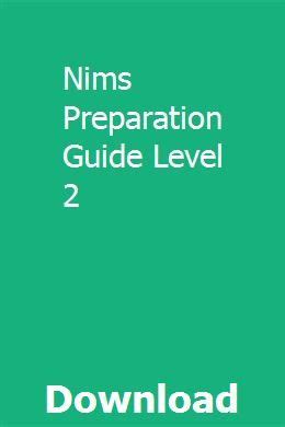 nims preparation guide pdf